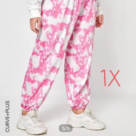 2/20 Plus tie die sweatpants 1x - Picture 1 of 5
